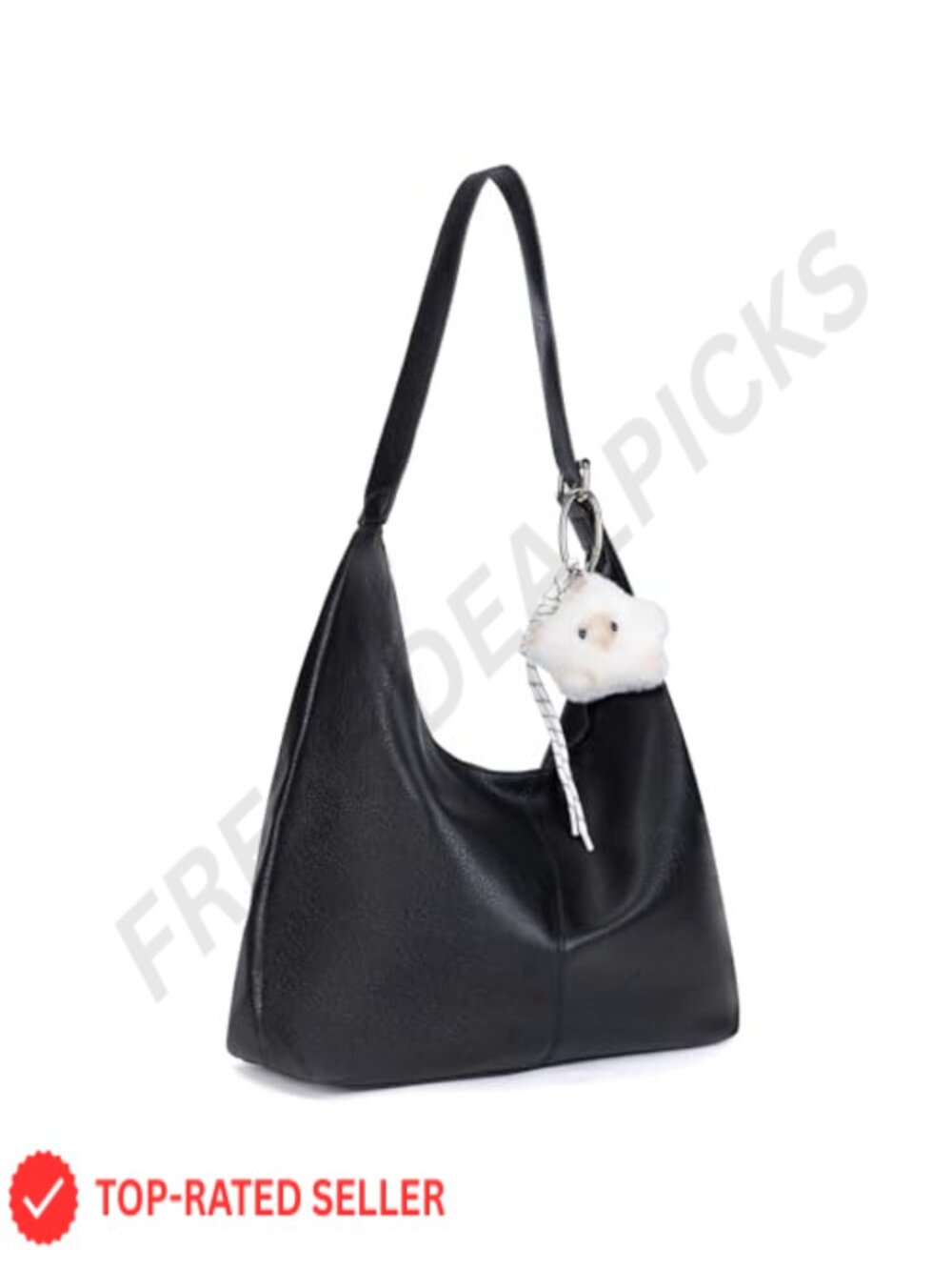 Large Slouchy Hobo Bag for Women - Vegan Leather Tote, Foldable Crossbody Purse